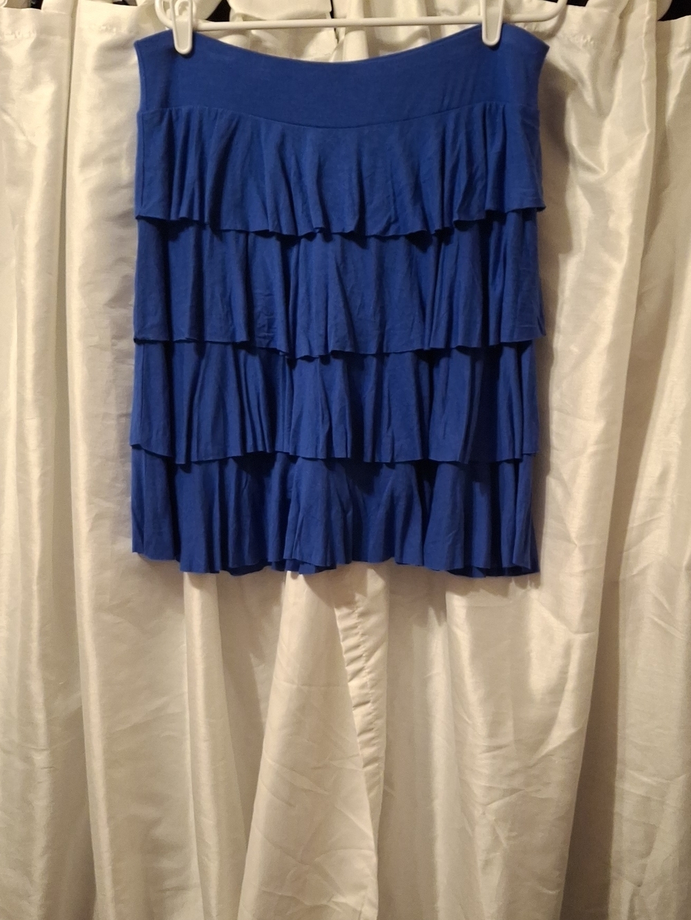 Tiered Ruffle Mini Skirt - Royal Blue